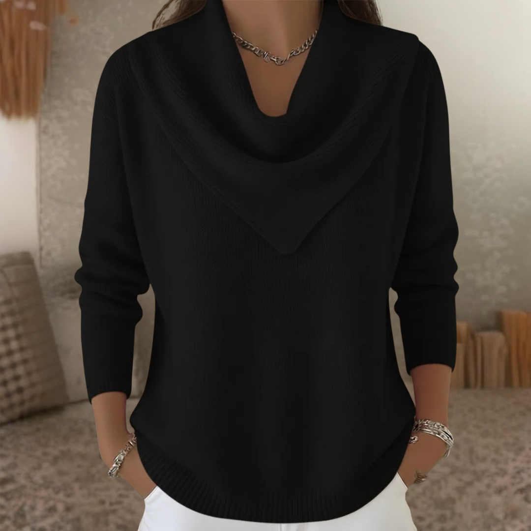 ANNA | Sweter Casual Retro z Kołnierzem Bandana