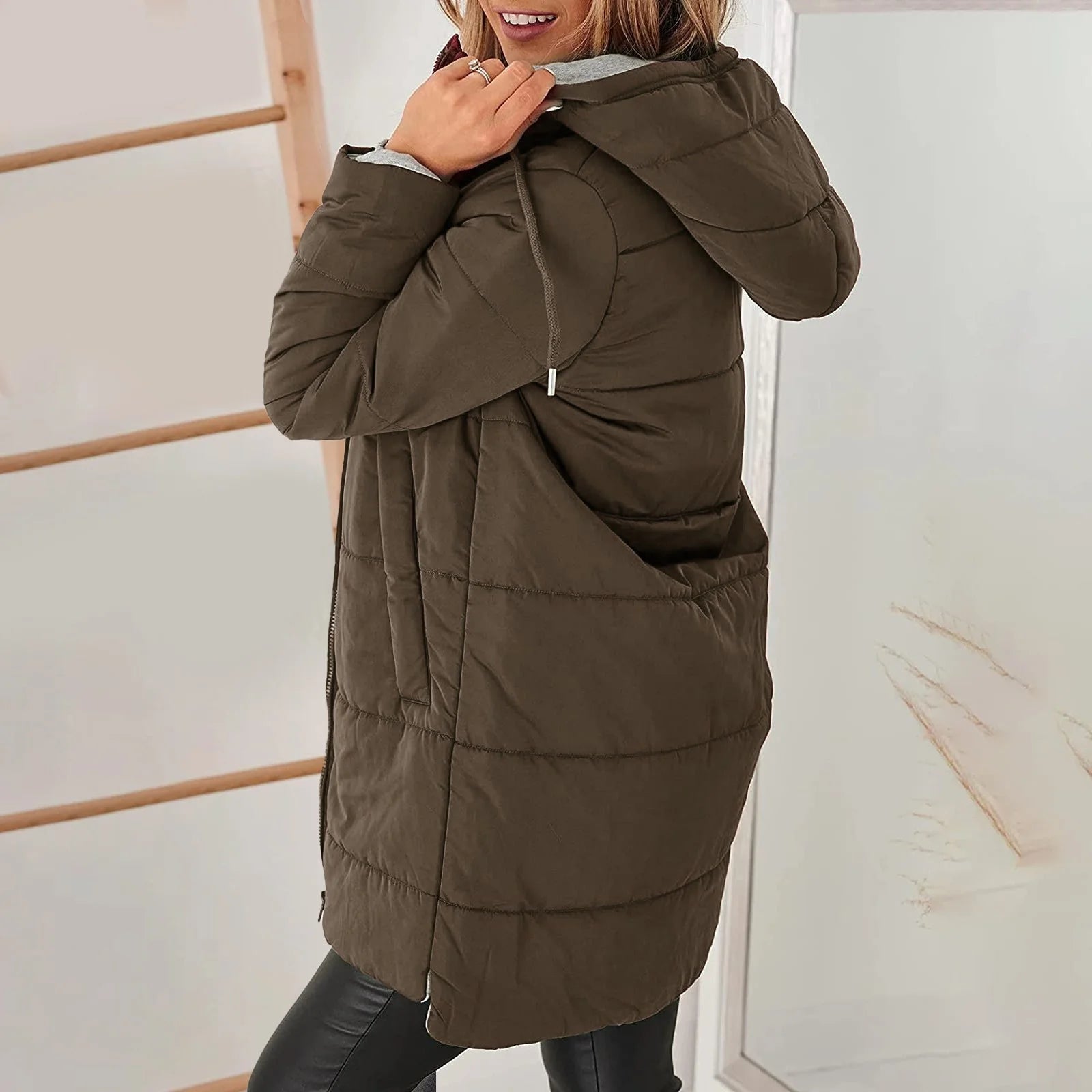 Klaudia | Casual Kurtka Puchowa z Kapturem