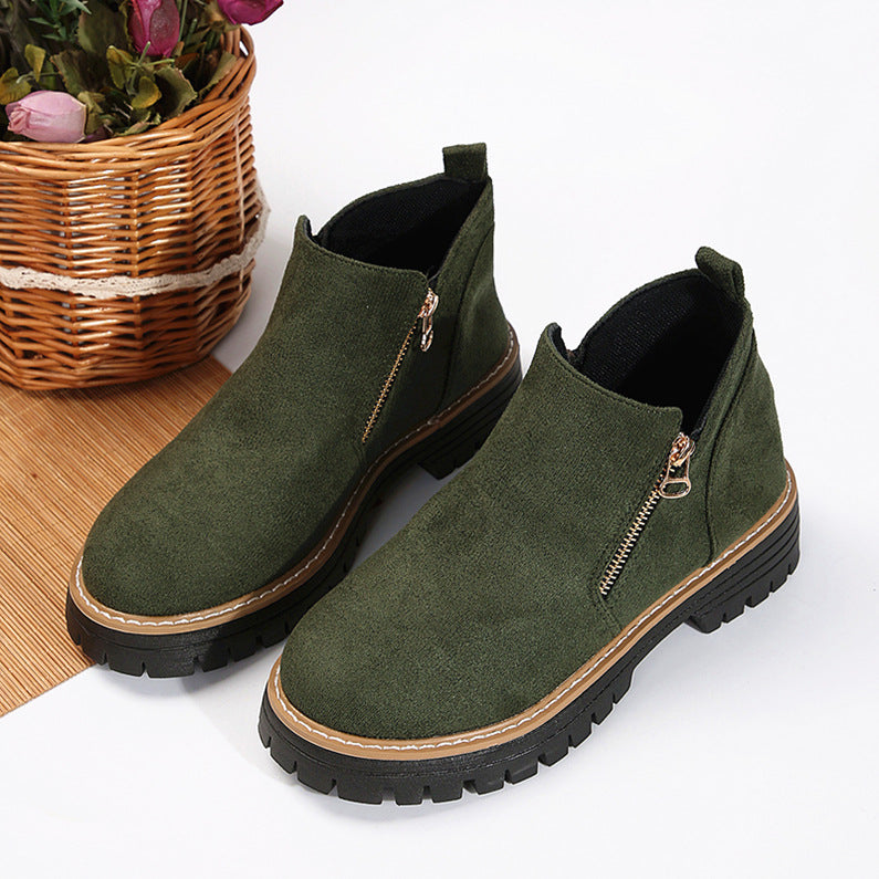 ALICJA | Modne, jednokolorowe, ortopedyczne botki damskie