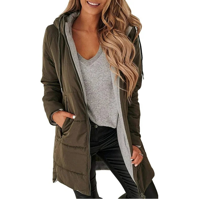 Klaudia | Casual Kurtka Puchowa z Kapturem