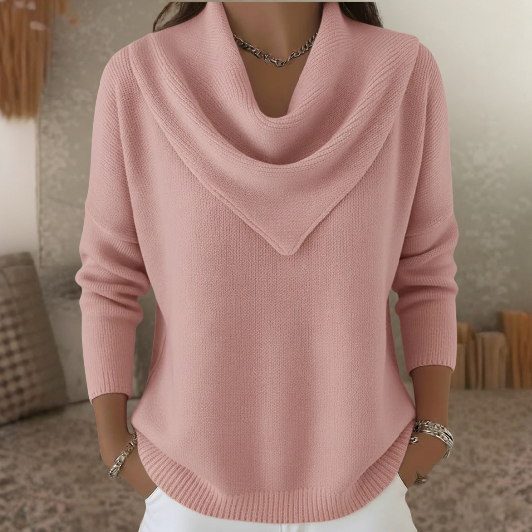 ANNA | Sweter Casual Retro z Kołnierzem Bandana